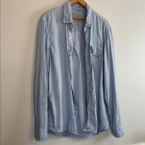 REPLAY blue long sleeve button up men’s shirt size XL